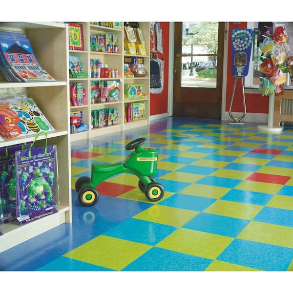 Imperial Texture VCT 12 in. x 12 in. Kickin Kiwi Standard Excelon Commercial Vinyl Tile (45 sq. ft. / case)