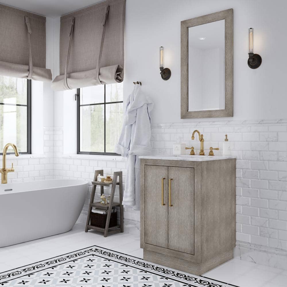 Satin Brass High Arc Torch Lever Handle Lavatory Faucet