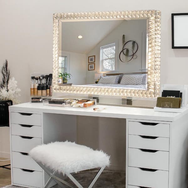 Vanity mirror with authentic lights