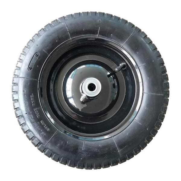 Unbranded 3.25 in./3.00 in. to 8 in. Pneumatic Rubber Wheelbarrow Cart Tire Replacement