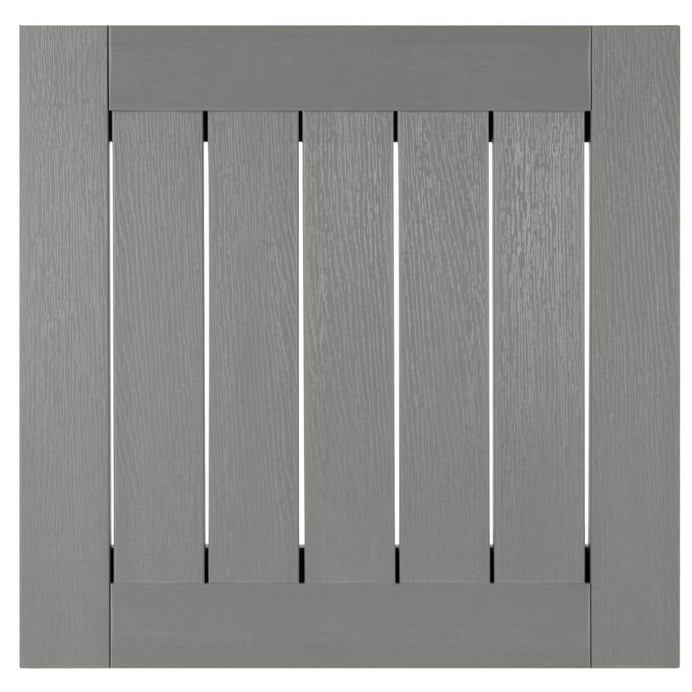 Coastal Teak Gray Plastic Outdoor End Table