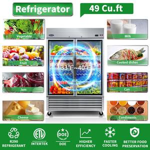 46 cu. ft. Commercial Display Refrigerator with Swing Glass Door and LED Lighting