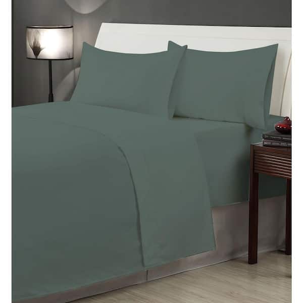 Harper Lane 6-Piece Gray Solid Microfiber Queen Sheet Set