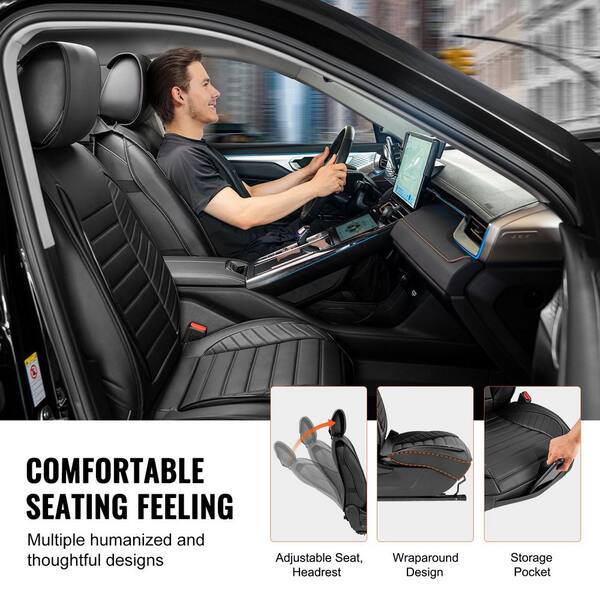 KUST Car Seat Covers - Luxury Leather Seat Covers Full Set - View #8