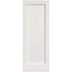 32 in. x 80 in. 1 Panel MDF Series No Bore Solid Core White Primed Composite Interior Door Slab