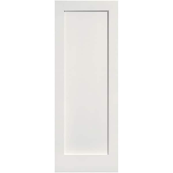 Masonite 32 in. x 80 in. 1 Panel MDF Series No Bore Solid Core White Primed Composite Interior Door Slab