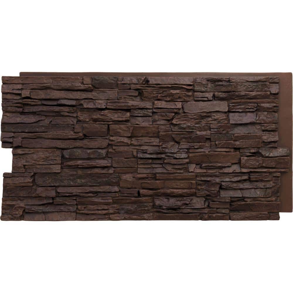 Canyon Ridge 45 3/4 in. x 1 1/4 in. Deep Creek Stacked Stone, StoneWall Faux Stone Siding Panel price history on PriceWatchPro