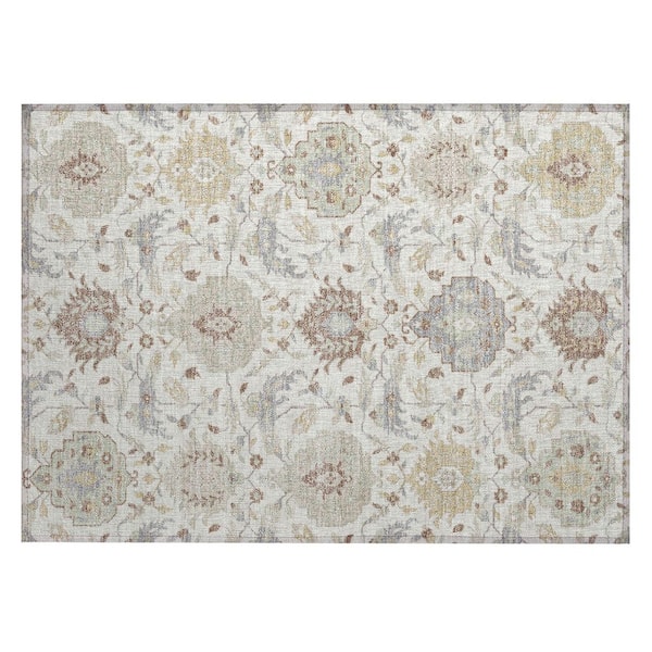 Addison Rugs Chantille Machine Washable Indoor/Outdoor Abstract ACN1026 Ivory 1 ft. 8 in. x 2 ft. 6 in. Area Rug