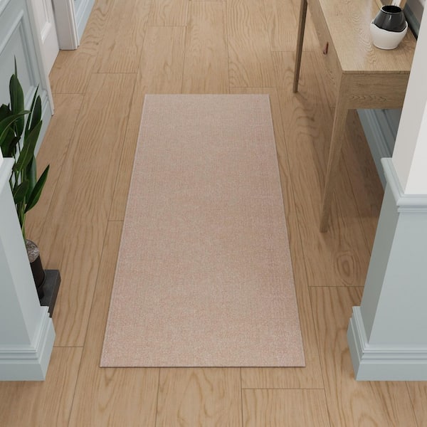 Emmy Non-Slip Rubberback Indoor Custom Cut Runner Rug 2 ft. x 10 ft., Beige