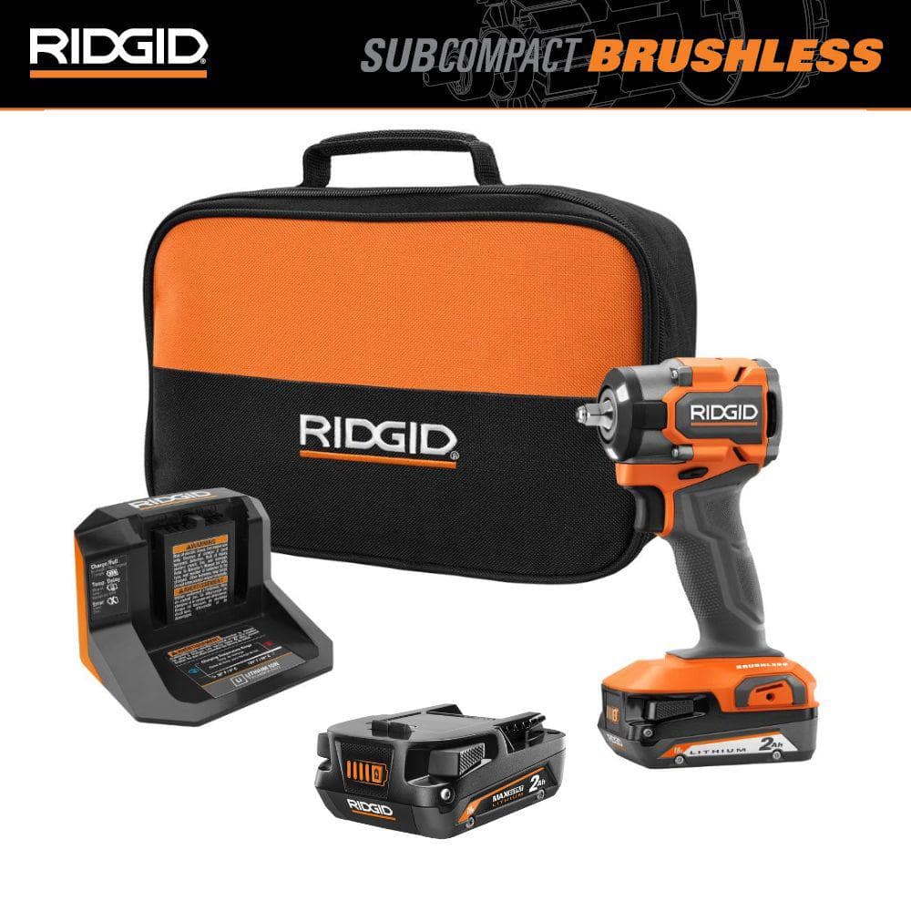 Reviews For Ridgid V Subcompact Brushless In Impact Wrench Kit W Ah Battery Charger