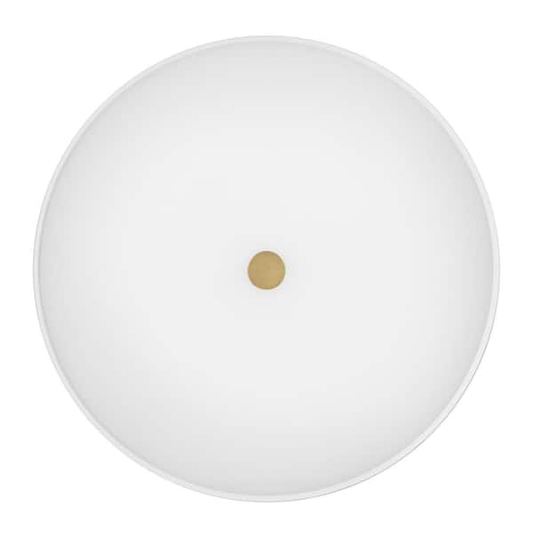 LARK - Tess 14.0 in. 2-Light Lacquered Brass Flush Mount