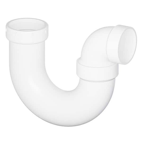 2 in. PVC DWV P-Trap w/ Threaded Union Plastic Nut H x H, White Rigid PVC Drain, Waste & Vent Fitting, (20 Pack)