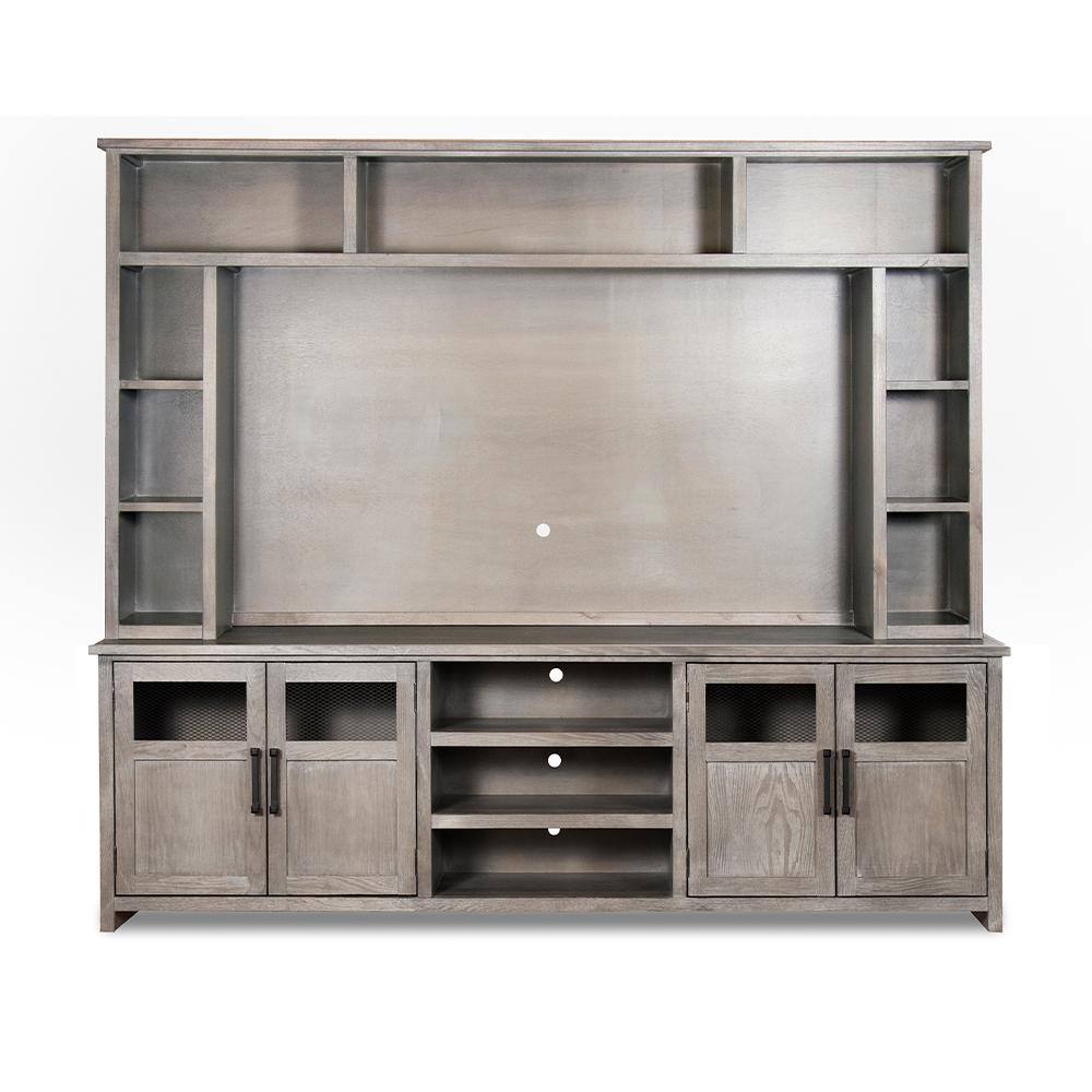 Bridgevine Home Maison Driftwood TV Stand Fits TV's up to 81 inches MS1000G The Home Depot