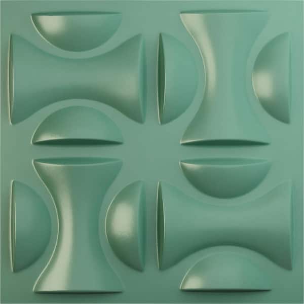 Ekena Millwork 19 5/8 in. x 19 5/8 in. York EnduraWall Decorative 3D Wall Panel, Sea Mist (12-Pack for 32.04 Sq. Ft.)