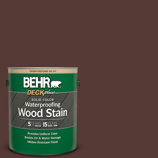BEHR DECKplus 1 gal. #PPU1-02 Divine Wine Solid Color Waterproofing Exterior Wood Stain