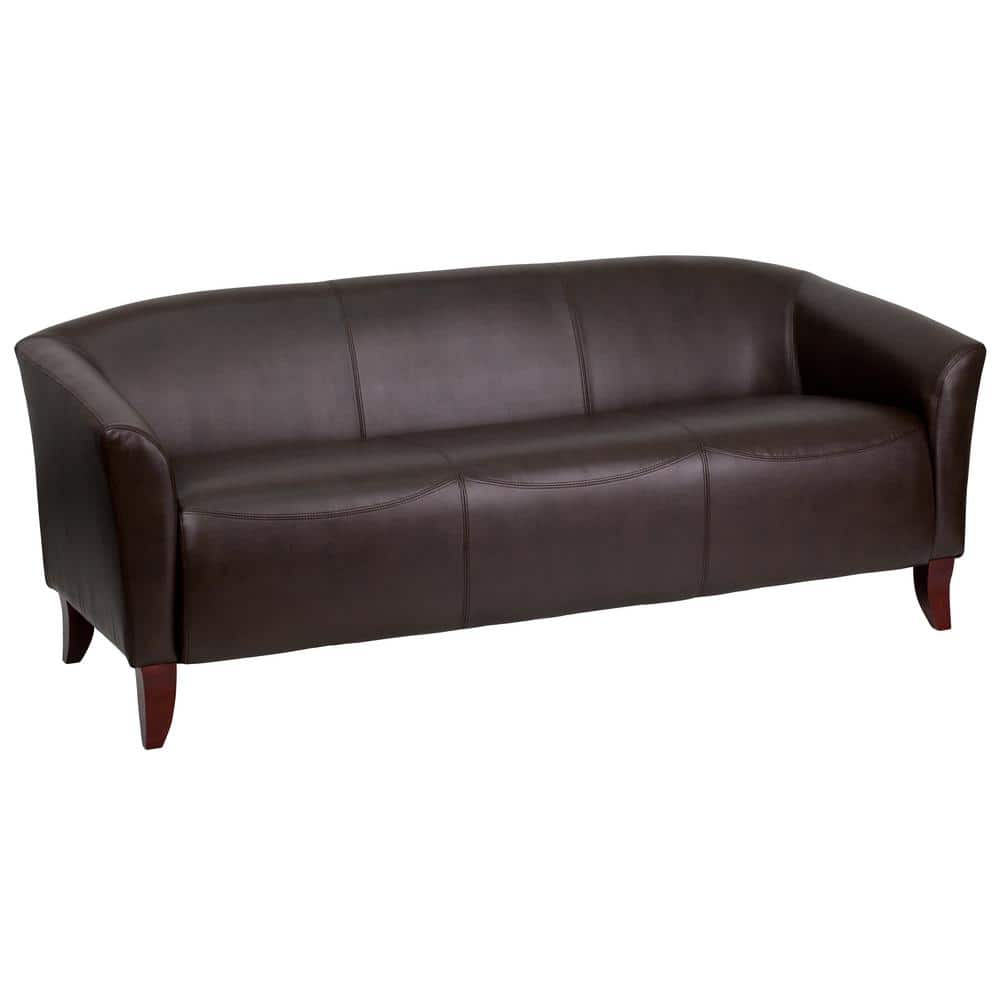 Flash Furniture - Hercules Imperial Contemporary 3-seat Leather/Faux Leather Reception Sofa - Brown(incomplete 1 piece only )