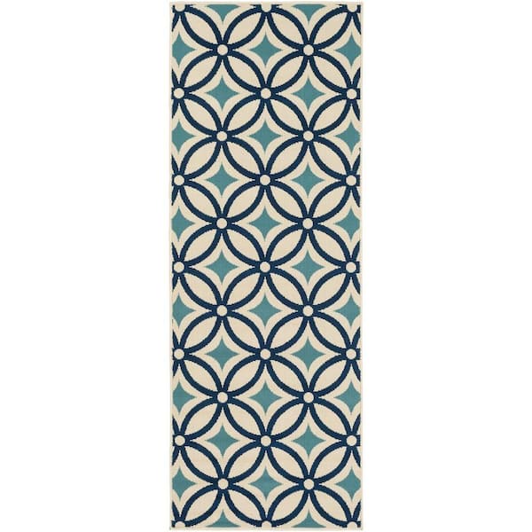 Artistic Weavers Ionia Slate 3 ft. x 7 ft. Indoor/Outdoor Runner Rug