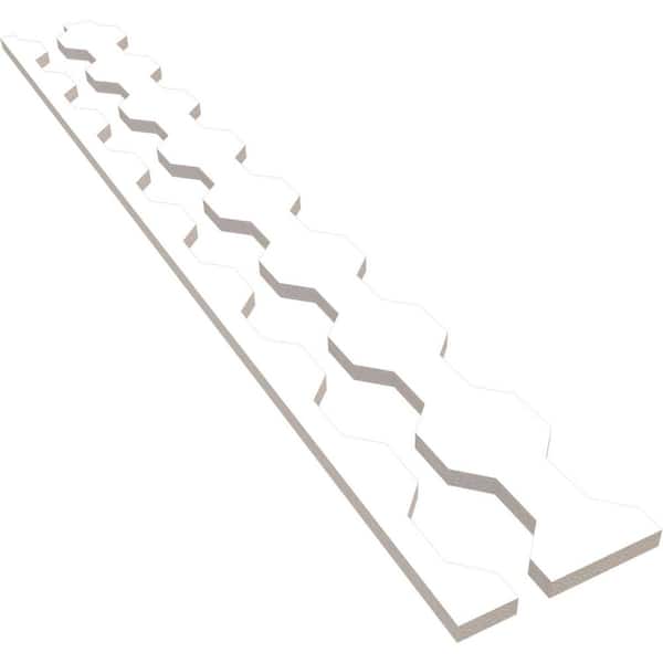 Ekena Millwork Pontiac 47 in. H x 0.625 in. W Slatwall Panels in PVC 17-Pack