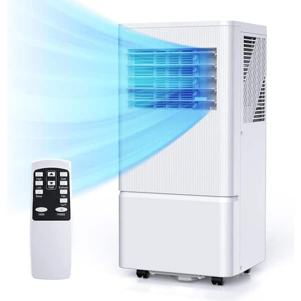 Adrinfly 8000 BTU Portable Air Conditioner Cools 350 sq. ft.  with Dehumidifier, 24H Timer and Remote Contro, Digital Display