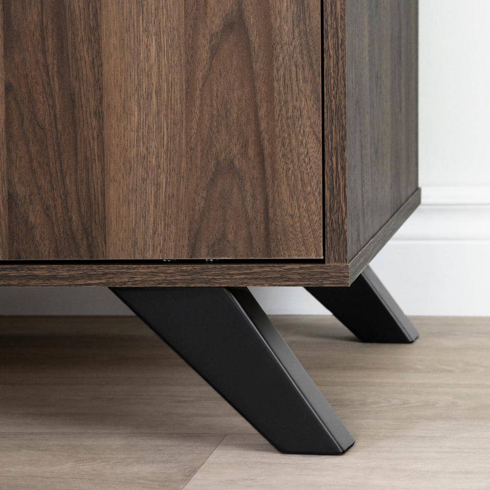 Natural Walnut 47.75'' Wide Filing Credenza with Locking Drawer