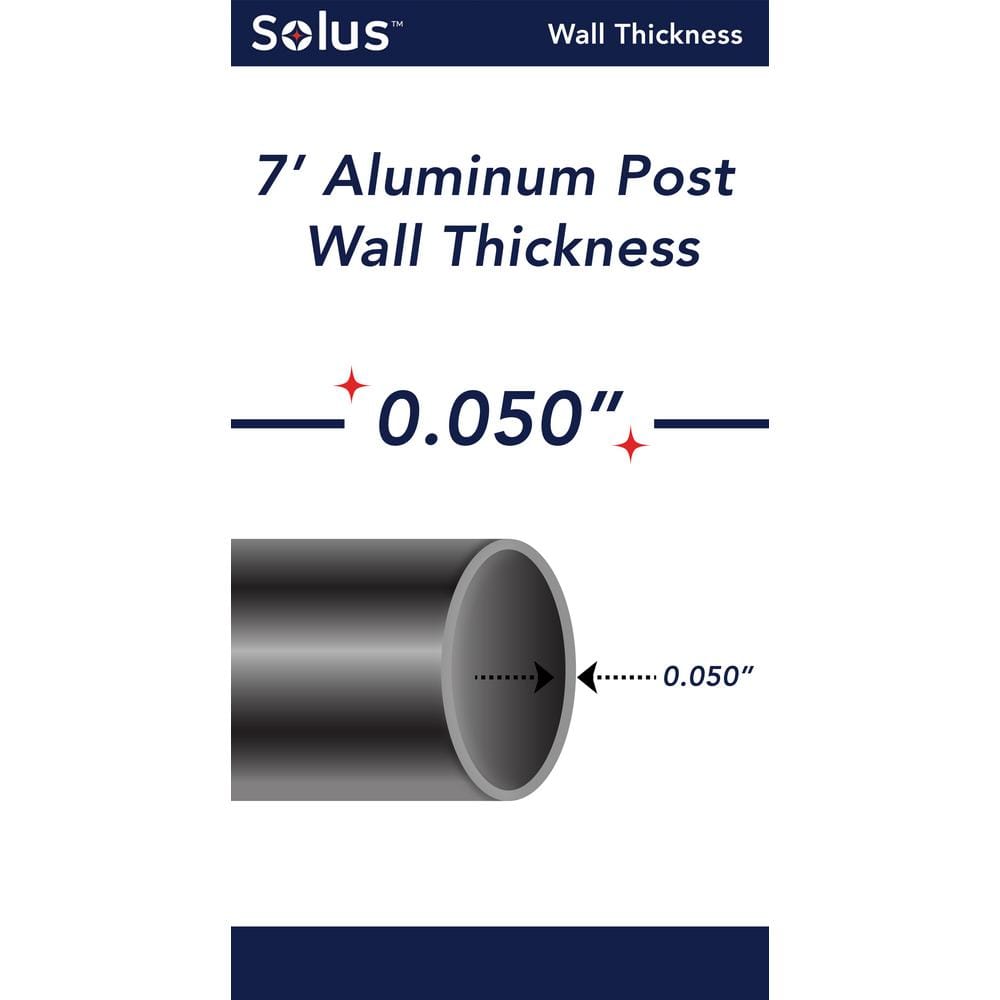 Solus 84" White Powder-Coated Aluminum Outdoor Lamp Post