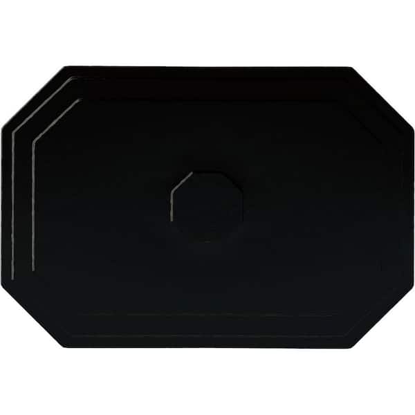 Ekena Millwork 25-1/4 in. W x 17-1/4 in. H x 1-3/4 in. Felix Urethane Ceiling Medallion, Black Pearl