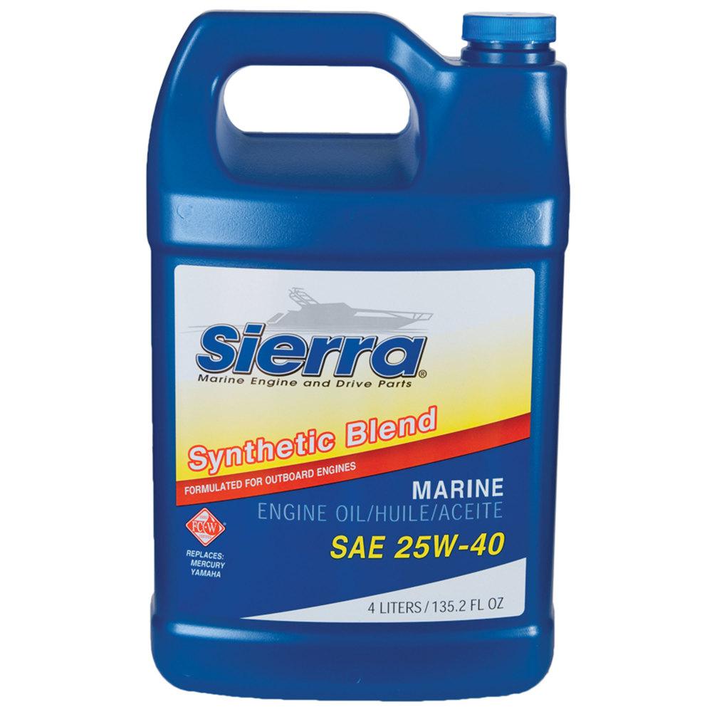 25W40 Synthetic Blend 4-Stroke Outboard Oil 4 Liter