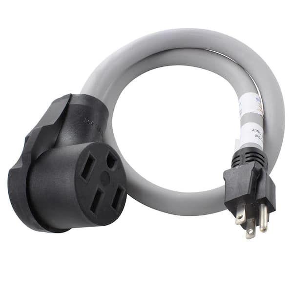 AC WORKS AC Connectors 3 ft. Regular Household 15 Amp 5-15P Plug to 50A EV Adapter for Tesla