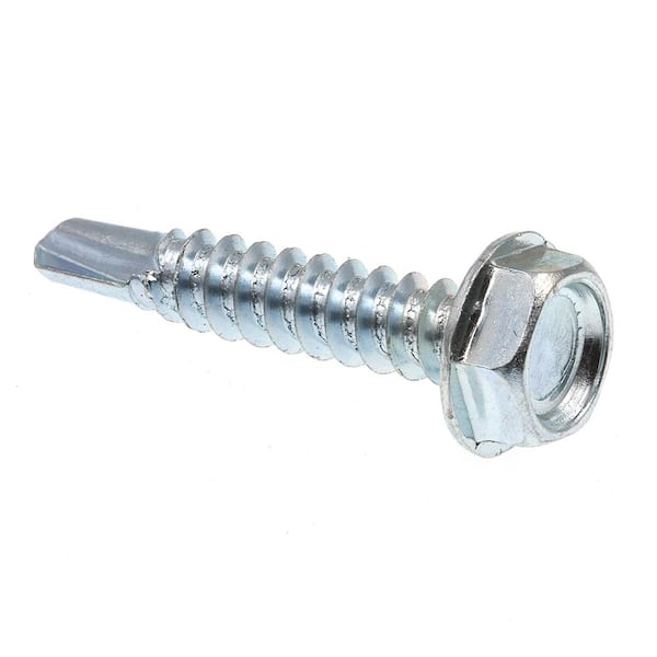 Prime-Line #10 x 1 in. Hex Head Sheet Metal Screws, Self-Drilling (50-Pack)
