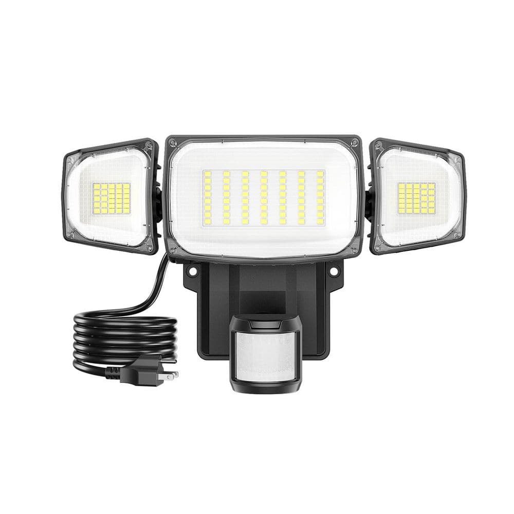 75-Watt Equivalent 7500 Lumen 120° Black Motion Sensing Dusk to Dawn LED Flood Light Plug In 1 Pack price history on PriceWatchPro