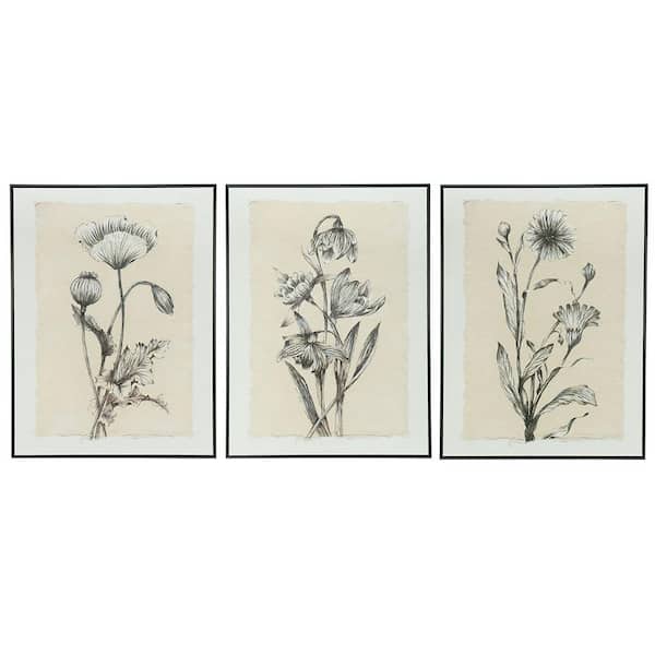 StyleCraft 3-Piece Framed Graphic Print Nature Poster Art Print 39 in. x 30 in.
