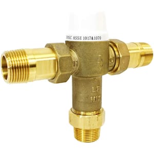 1/2 in. x 1/2 in. Thermostatic Mixing Valve with Male Connection