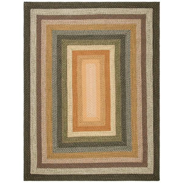 SAFAVIEH Braided Multi Machine 8 ft. x 10 ft. Machine Washable Border Interlaced Area Rug