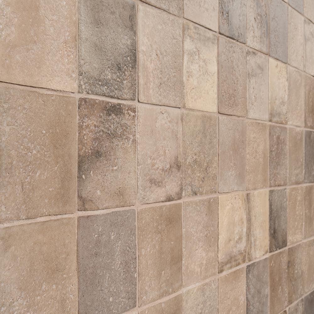 Taupe Textured Ceramic Wall Tile for Bathroom and Kitchen