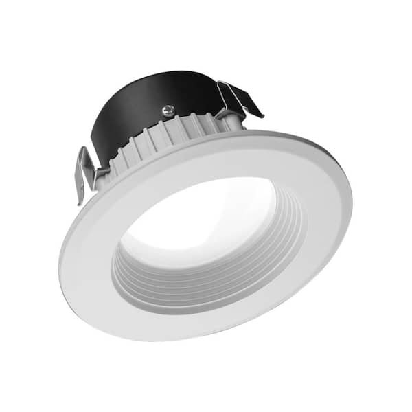 NICOR DLR Series 3 in. White 3000K Integrated LED Retrofit Downlight Recessed Trim Kit, 90+ CRI