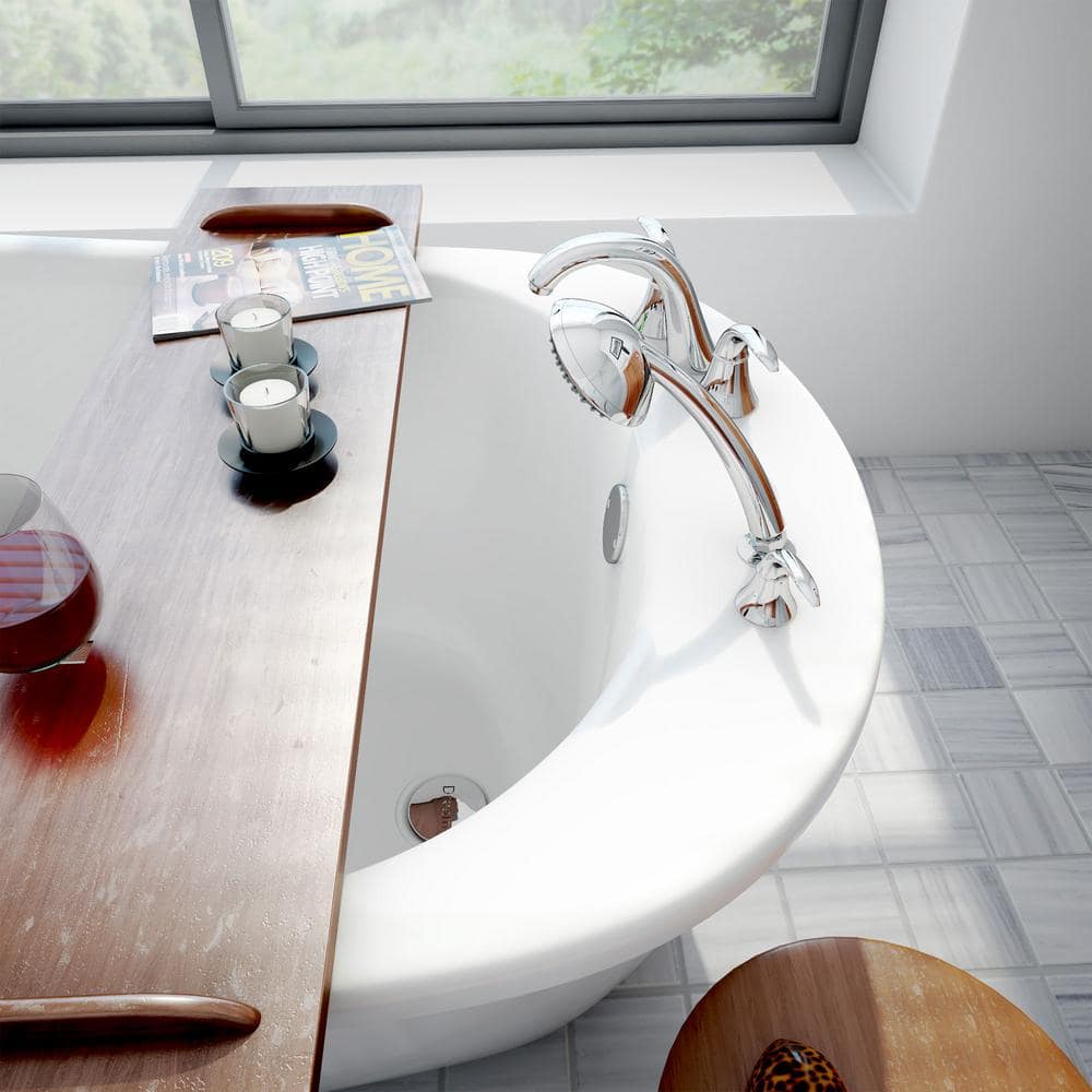 Seneca 60" White Acrylic Freestanding Soaking Tub