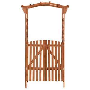 3.8 ft. x 1.3 ft. Solid Fir Wood Pergola with Gate
