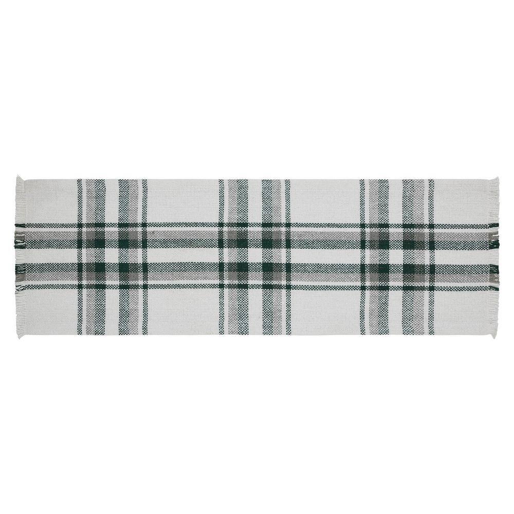Harper 8 in. W x 24 in. L Green Plaid Cotton Polyester Table Runner