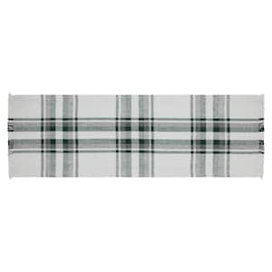 Harper 8 in. W x 24 in. L Green Plaid Cotton Polyester Table Runner