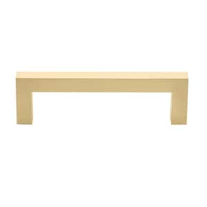 3-3/4 in. (96 mm) Center-to-Center Champagne Gold Solid Square Bar Pulls (10-Pack )