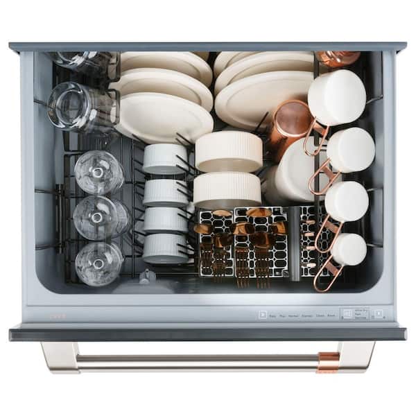 Double-decker stand-up dishwasher drainer