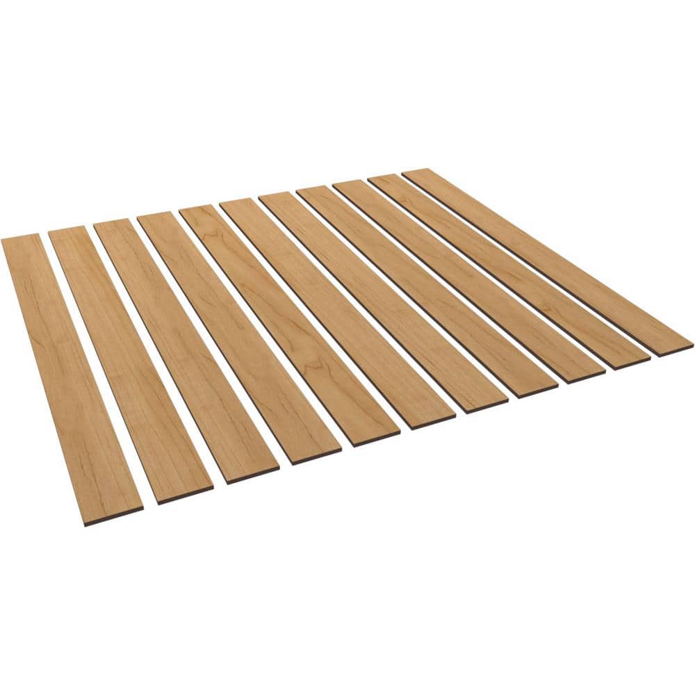 Maple Wood Adjustable Slat Wall Panel Kit, 47"H x 4"W