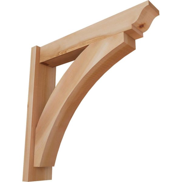 Ekena Millwork 6 in. x 26 in. x 26 in. Western Red Cedar Thorton Traditional Smooth Outlooker