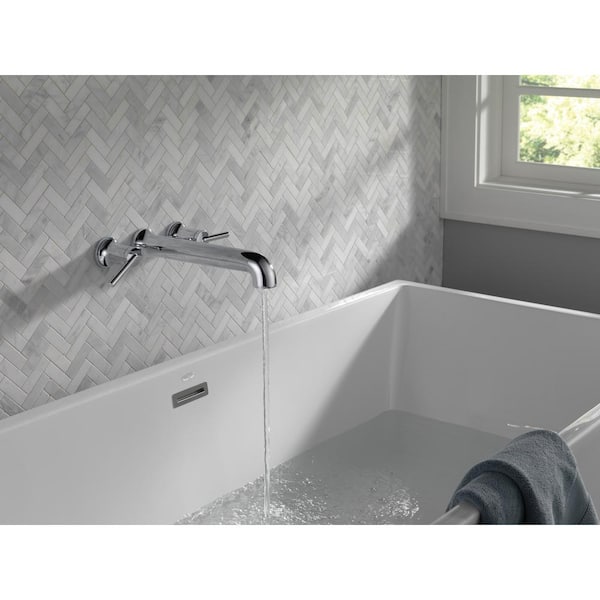 Trinsic 2-Handle Wall-Mount Tub Filler Trim Kit in Chrome (Valve Not Included)