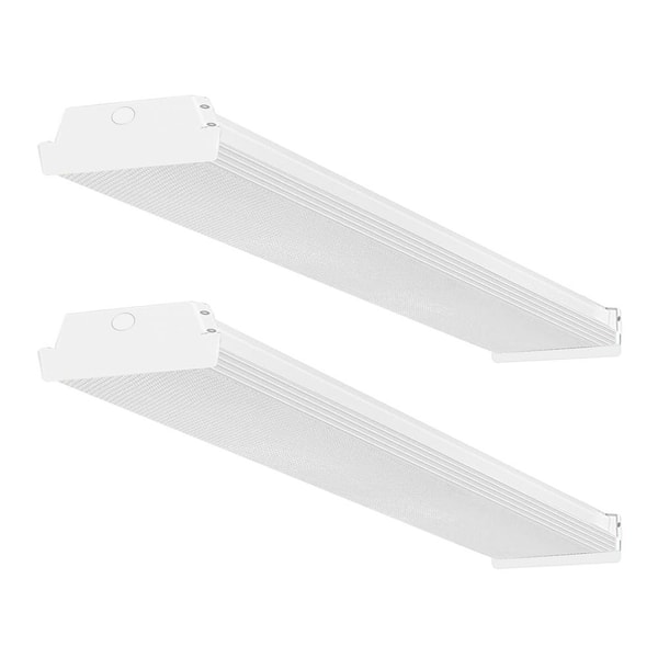 44.09 in. 5300 Lumens Integrated LED Dimmable White Wraparound Light 3CCT Adjustable ETL Listed, 0-10V Dimmable (2 Pack)