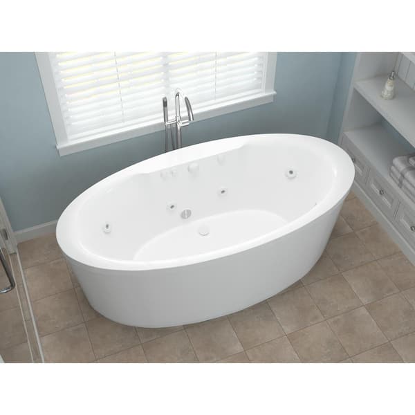 Sunstone 5.7 ft. Whirlpool Tub in White
