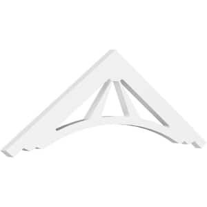 1 in. x 36 in. x 12 in. (8/12) Pitch Stanford Gable Pediment Architectural Grade PVC Moulding