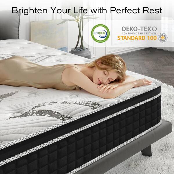 Crystli Twin Medium Gel Memory Foam 12 in. Hybrid Mattress