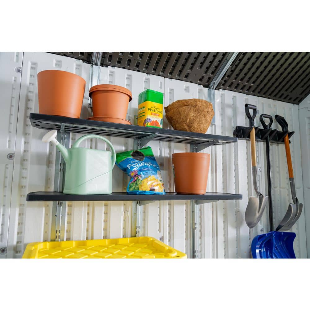 Suncast Black Resin Adjustable Shelf Kit for Sheds