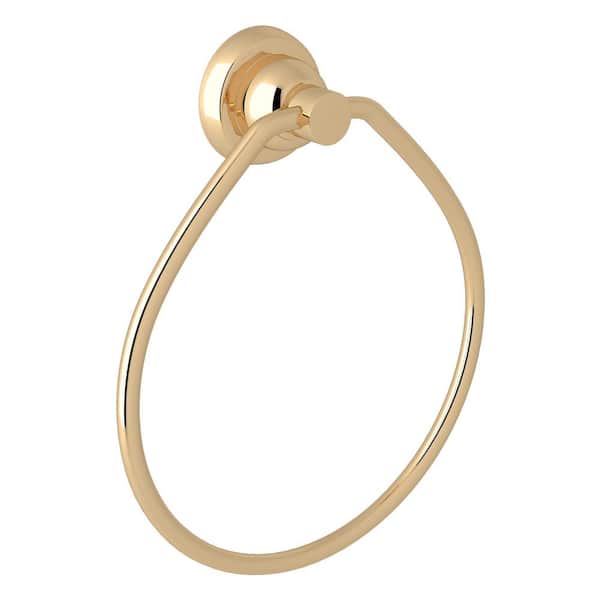 Holborn Wall Mounted Hand Towel Holder in English Gold